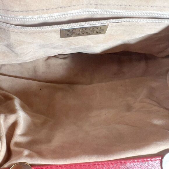 High Fashion Handbags | Women’s | Bags | One Size | Vintage Red Leather Pattern - Picture 6 of 6